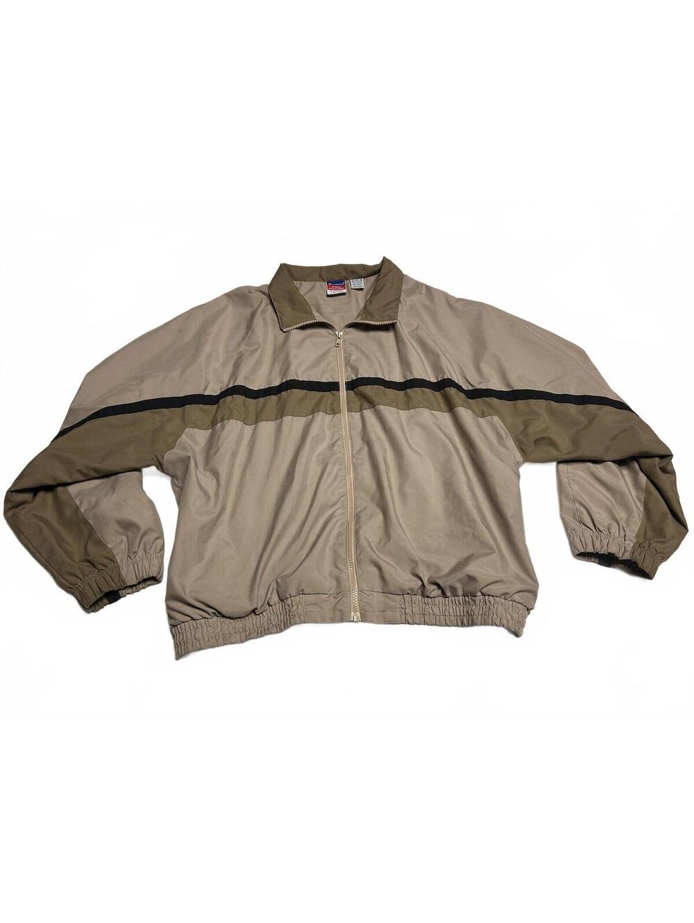 Vintage Champion Colorblock Full Zip Windbreaker Track Jacket Mens Size XL